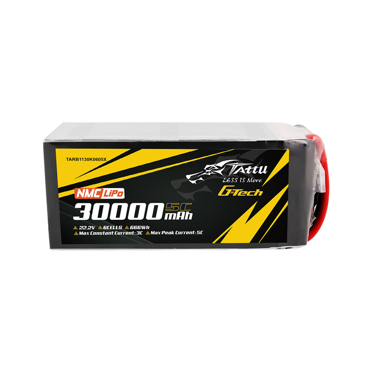 Semi-Solid State 30000mAh 22.2V 5C 6S1P G-Tech Lipo Battery Pack with XT90-S plug