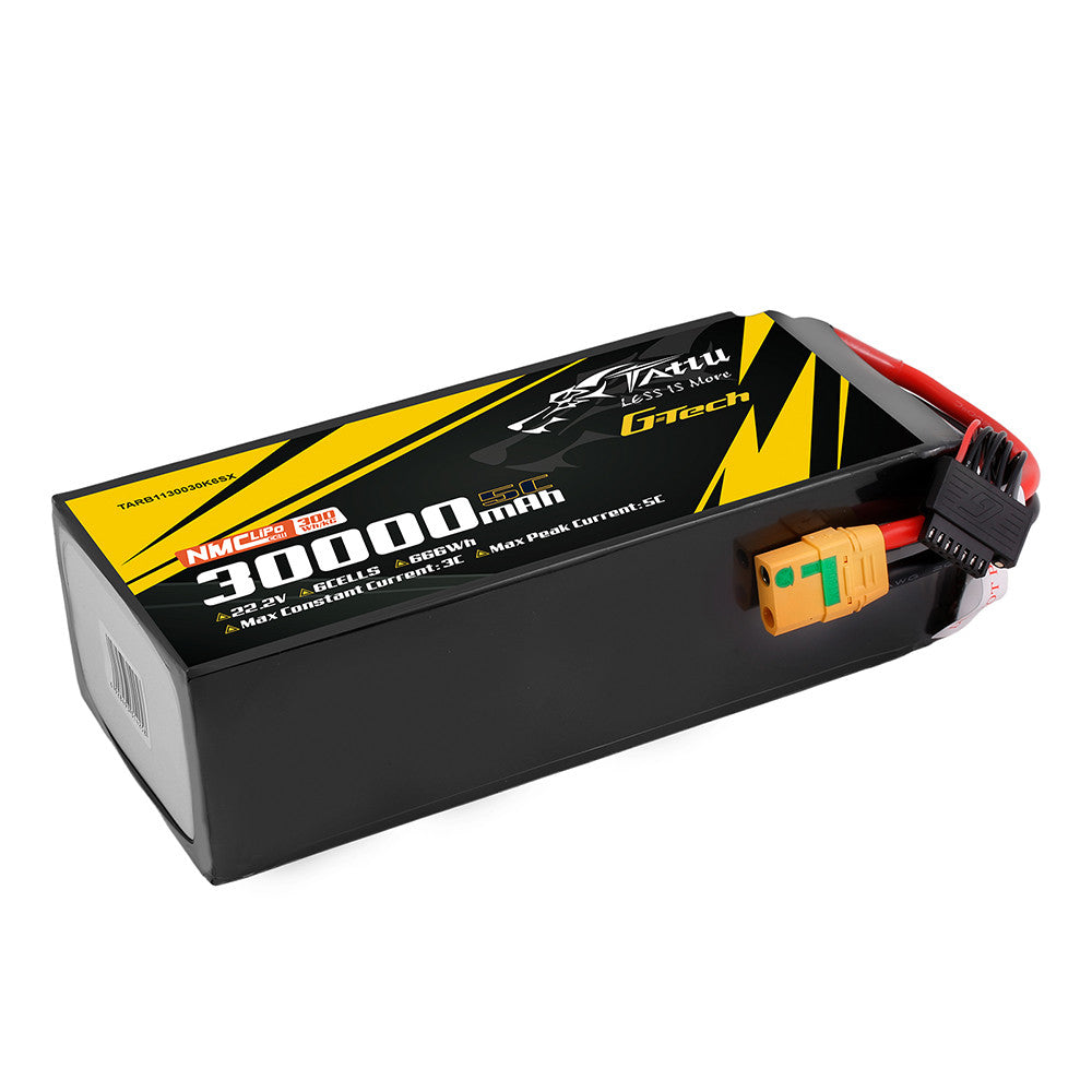 Semi-solid State 300Wh/kg 30000mAh 5C 22.2V 6S1P G-Tech Lipo Battery Pack with XT90S-F