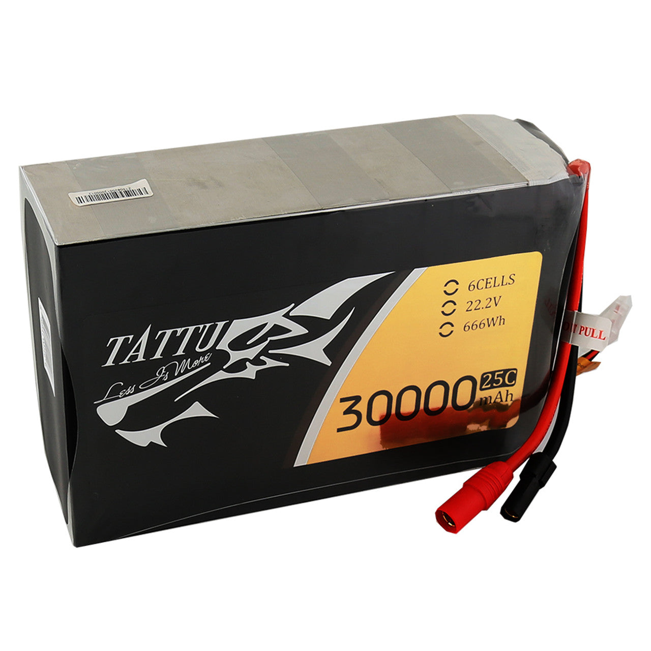 Tattu 30AH 6S 22.2V 25C Lipo Battery Pack With AS150+XT150 Plug