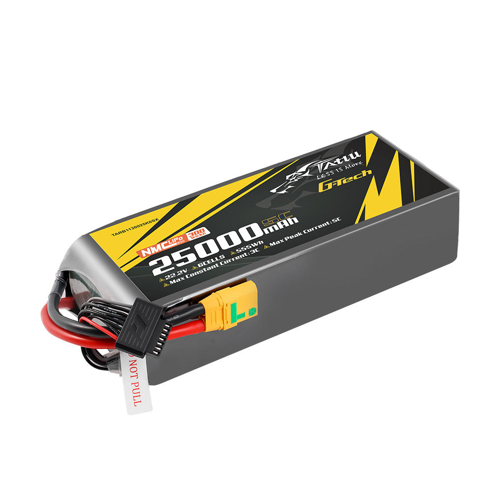 Tattu Semi-solid State 300Wh/kg 25000mAh 10C 22.2V 6S1P G-Tech Lipo Battery Pack with XT90S-F